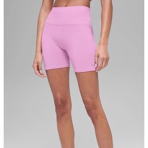 Alo Yoga 5inch seamless ribbed shorts candy heart pink
